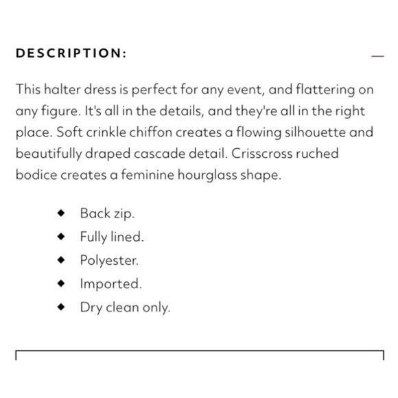 David’s Bridal Deep Blue Gown Size 8 Soft Crinkle Chiffon Halter Draped Cascade - Picture 10 of 13